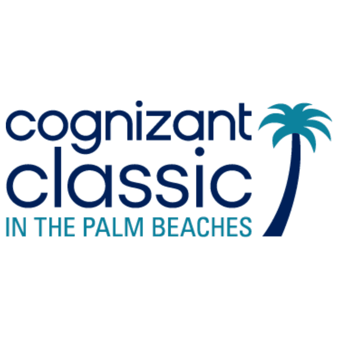 Cognizant Classic event logo in Palm Beaches with palm tree graphic.