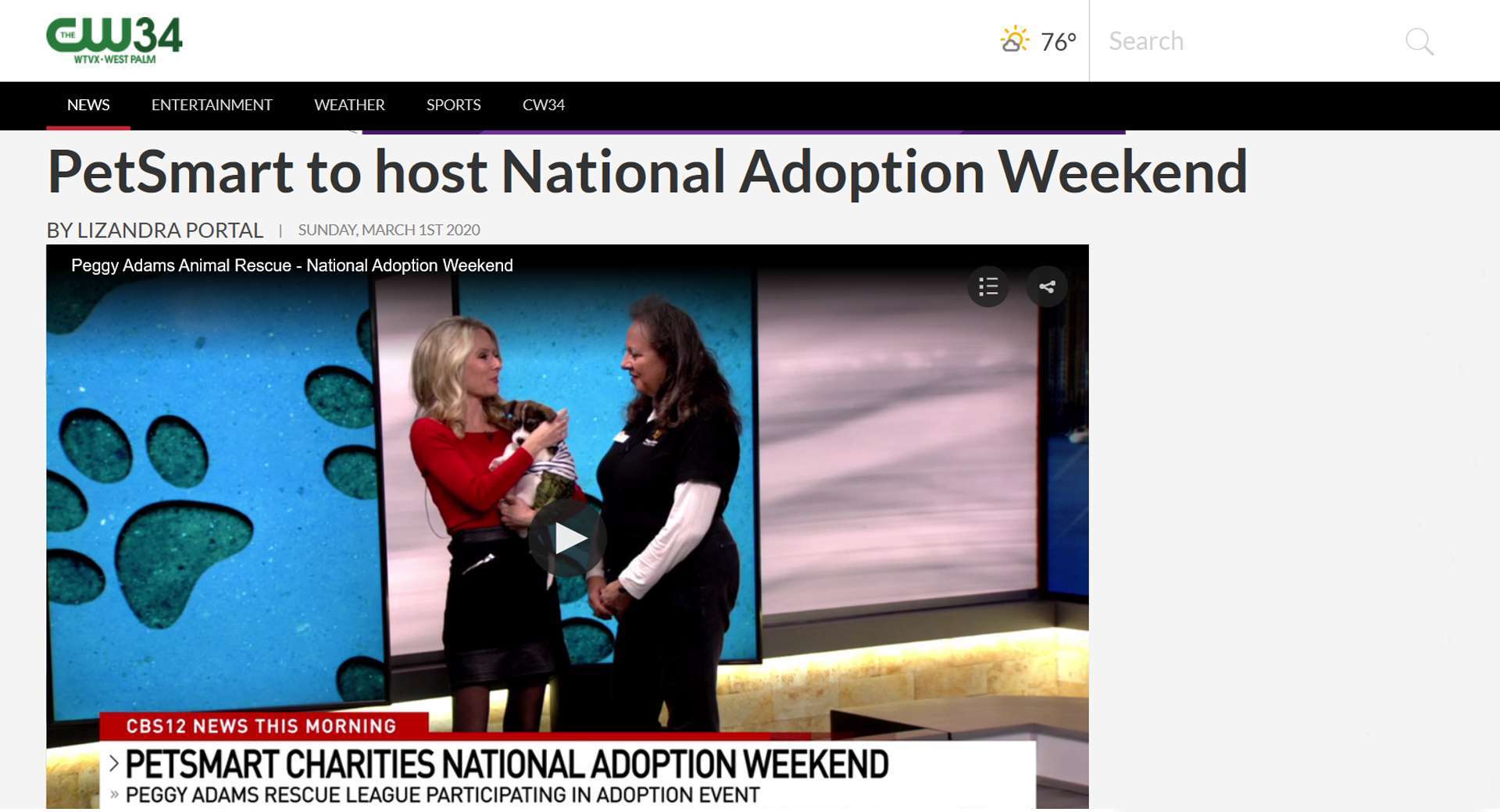 CBS 12 News 3-1-20