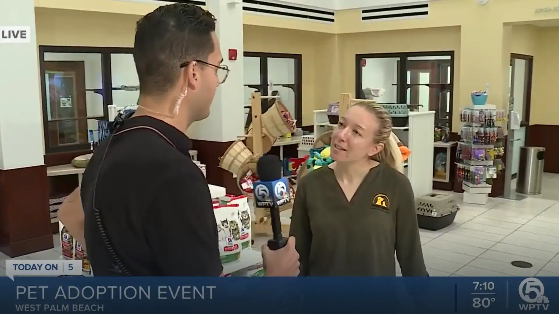 WPTV 5 News - Mega Adoption Event waives fees throughout state