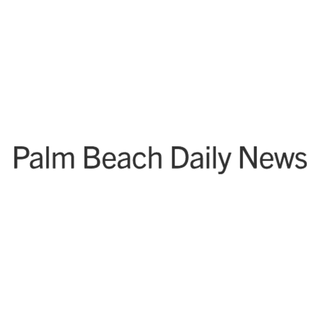 Logotipo de Palm Beach Daily News sobre fondo blanco.