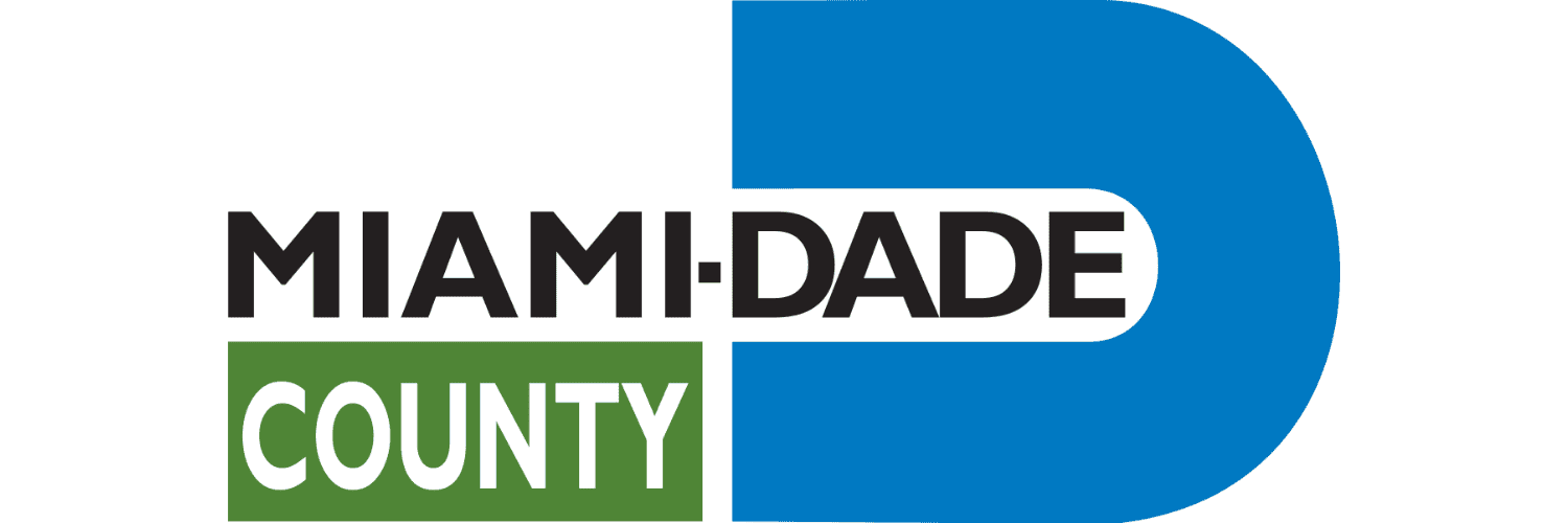 Logotipo de refugio de animales con marca del condado de Miami-Dade.