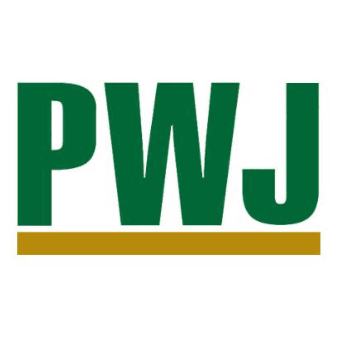 Peggy Adams animal shelter logo with green letters and gold underline.