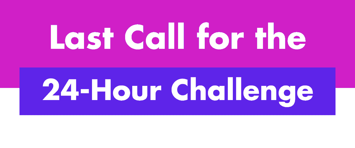 Promotional banner for a 24-hour animal rescue challenge at Peggy Adams Animal Rescue League.